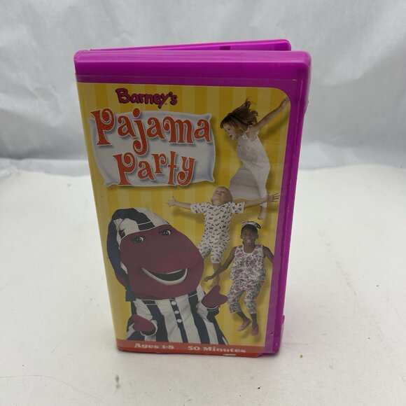 Barney's Pajama Party VHS Video Tape Sing Along Songs Purple Case - Picture 2 of 4